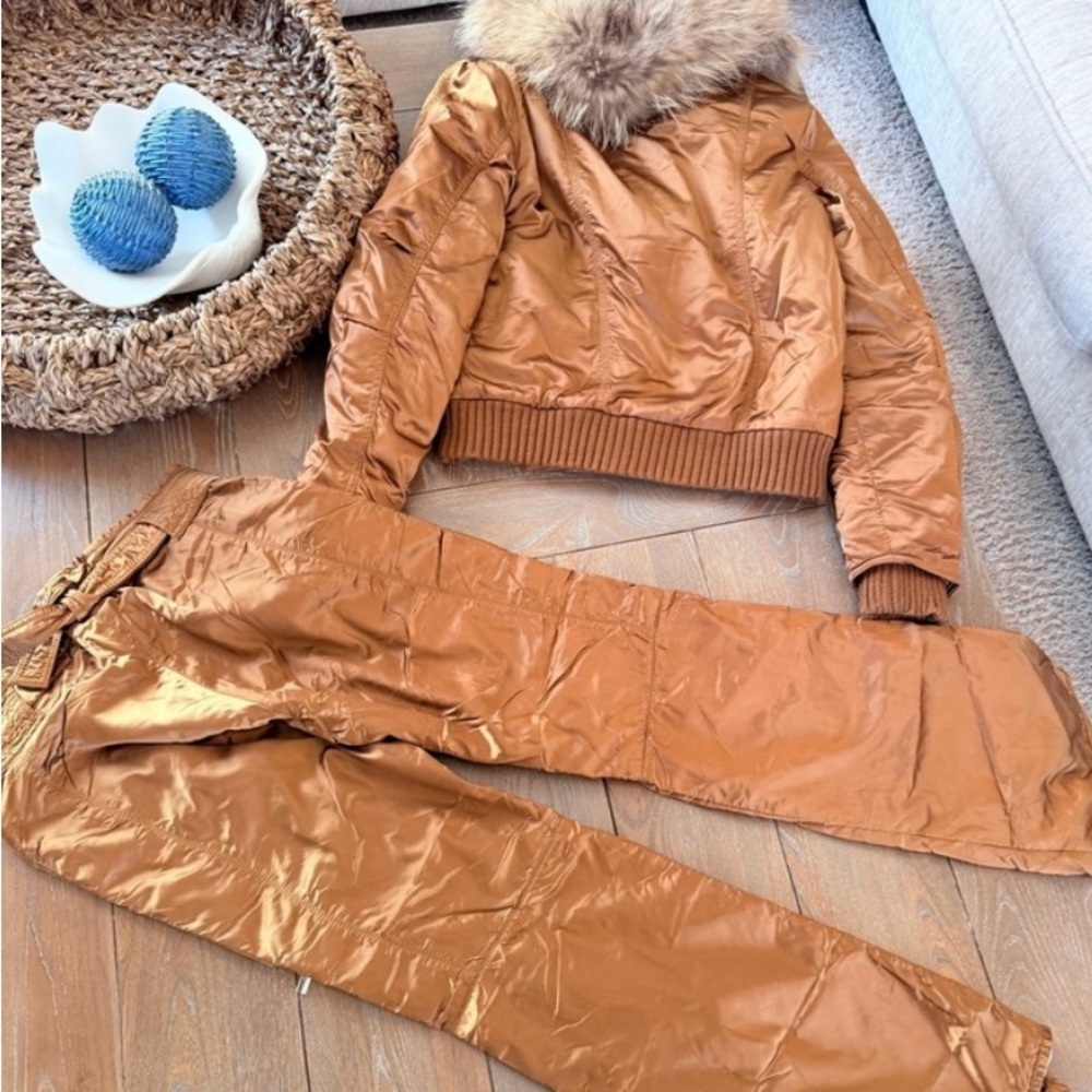 Vintage High Society Ski Suit Set Women Bronze Size 38 - Picture 2 of 9